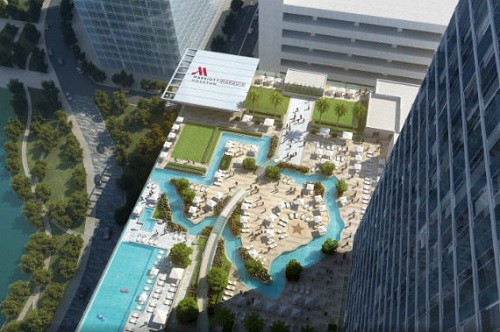 Marriott Marquis Houston Opens with Texas-Shaped Lazy River