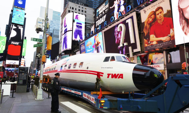 TWA Time Travels Into Times Square To Promote New Hotel